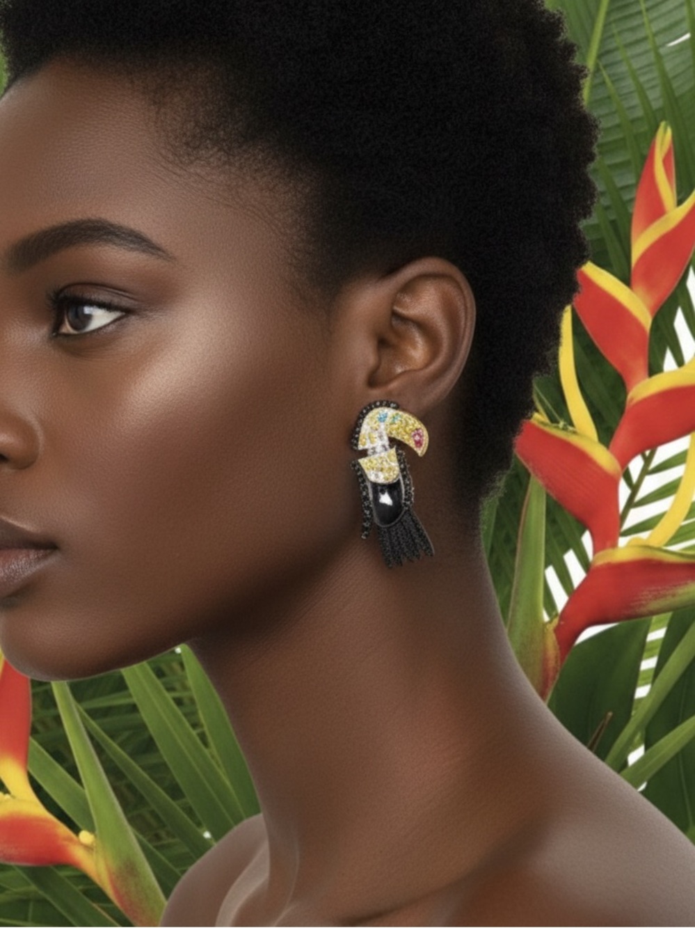 BAUBLEBAR Embellished Toucan Drop Earrings